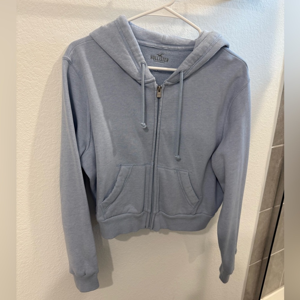 HOLLISTER CROP ZIP HOODIE